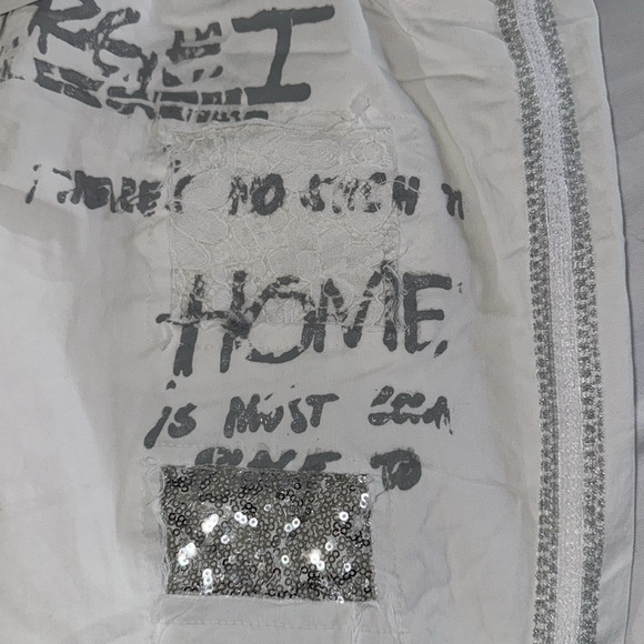 ITALIAN PANTS WITH LACE AND SILVER SPARKLES. NWT ONE SIZE! FITS FROM SIZE 2-12 - Picture 8 of 8